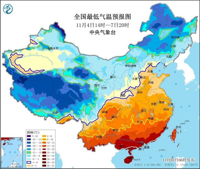 東北的雪下到發紫！中央氣象臺發布寒潮藍色預警，黑龍江中部吉林