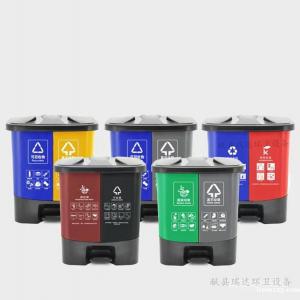 獻(xiàn)縣瑞達(dá)雙色廚余分類腳踏塑料垃圾桶廠家定制批發(fā)