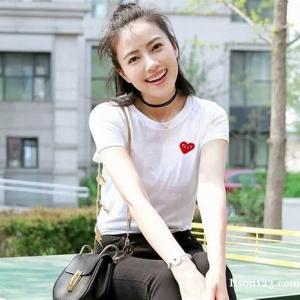CDG小紅心女裝22春秋正品韓國(guó)小外套牛仔褲