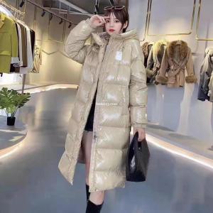 22秋冬簡約韓版女士中長款修身保暖外套羽絨服尾貨貨源