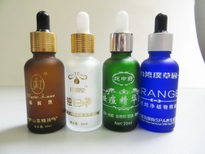 精油玻璃瓶絲印燙金廠家