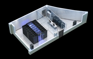 上海快速制作渲染機房效果圖_農業銀行機房全景漫游動畫