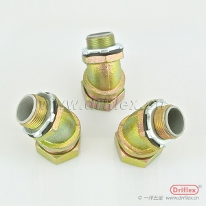 鐵鍍鋅45度彎頭外螺紋直角軟管連接器NPT3/8&a